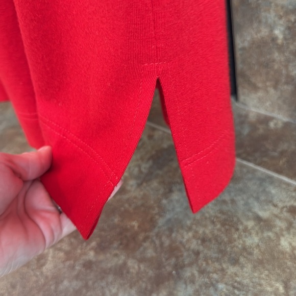 Vintage bright red Howard Wolf collared shirt dress gold tone buttons est size L - Picture 14 of 14